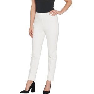 Dennis Basso Ponte Knit Pull-On Ankle Pants  10324